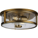 Progress PP350253163 Vintage Brass Flush Mount Ceiling Light