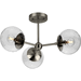 Progress PP350235009 Brushed Nickel Semi Flush Mount Ceiling Light