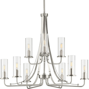 PP400210009 Riley Mid Sized Chandelier Chandelier - Brushed Nickel