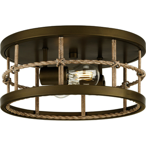 PP350241161 Lattimore Flush Mount Ceiling Light - Aged Brass