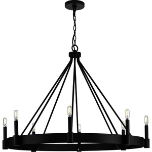 PP40031931M Breckenridge Large Foyer Chandelier Chandelier - Matte Black