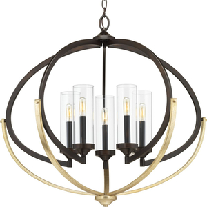 PP400117020 Evoke Mid Sized Chandelier Chandelier - Antique Bronze