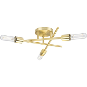 PP350225012 Astra Semi Flush Mount Ceiling Light - Satin Brass