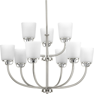 PP400010009 West Village Large Foyer Chandelier Chandelier - Brushed Nickel PP400010009 West Village Large Foyer Chandelier Chandelier - Brushed Nickel