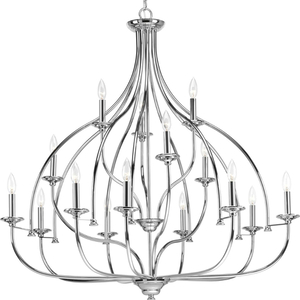 PP400110015 Tinsley Large Foyer Chandelier Chandelier - Polished Chrome