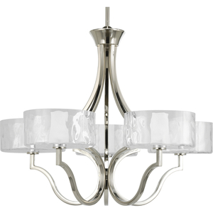 PP4645104WB Caress Mid Sized Chandelier Chandelier - Polished Nickel