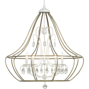 PP400152151 Fleurette Mid Sized Chandelier Chandelier - Cottage White