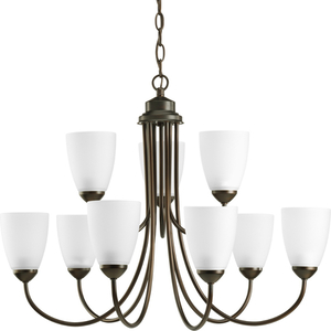 PP462720 Gather Large Foyer Chandelier Chandelier - Antique Bronze