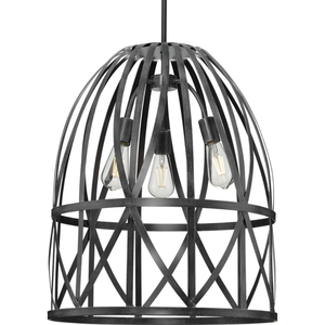 PP500344187 Chastain Down Light Pendant Light - Cerused Black Oak