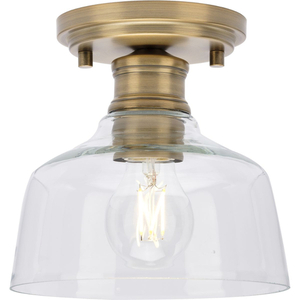 PP350226163 Singleton Semi Flush Mount Ceiling Light - Vintage Brass