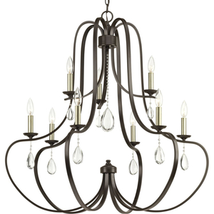 PP400088020 Anjoux Mid Sized Chandelier Chandelier - Antique Bronze PP400088020 Anjoux Mid Sized Chandelier Chandelier - Antique Bronze