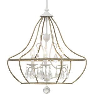 PP400151151 Fleurette Mini Chandelier - Cottage White