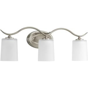 PP202009 Inspire 3 Bulb Bathroom Lighting - Brushed Nickel