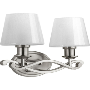 PP205109 Club 2 Bulb Bathroom Lighting - Brushed Nickel