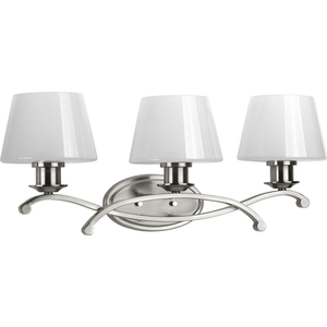 PP205209 Club 3 Bulb Bathroom Lighting - Brushed Nickel