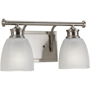 PP211609 Lucky 2 Bulb Bathroom Lighting - Brushed Nickel PP211609 Lucky 2 Bulb Bathroom Lighting - Brushed Nickel