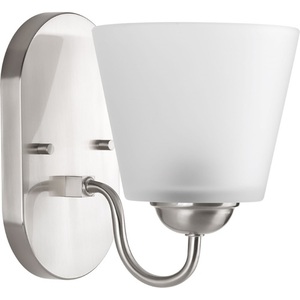 PP212709 Arden 1 Bulb Wall Sconce - Brushed Nickel PP212709 Arden 1 Bulb Wall Sconce - Brushed Nickel