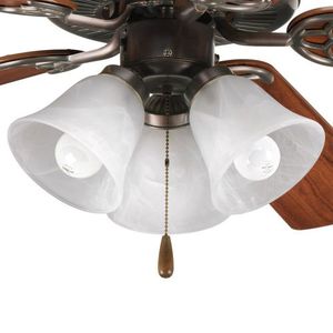 PP260020 3-Light Kit Ceiling Fan Light Kit Light Kits & Accessories - Antique Bronze