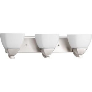 PP270209 Appeal 3 Bulb Bathroom Lighting - Brushed Nickel PP270209 Appeal 3 Bulb Bathroom Lighting - Brushed Nickel