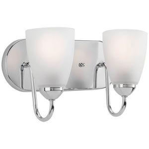 PP270715 Gather 2 Bulb Bathroom Lighting - Polished Chrome