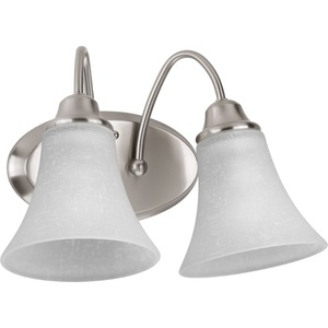 PP276209 Tally 2 Bulb Bathroom Lighting - Brushed Nickel