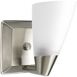 PP280509 Rizu 1 Bulb Wall Sconce - Brushed Nickel