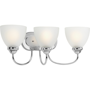 PP291915 Heart 3 Bulb Bathroom Lighting - Polished Chrome