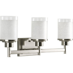 PP297809 Alexa 3 Bulb Bathroom Lighting - Brushed Nickel