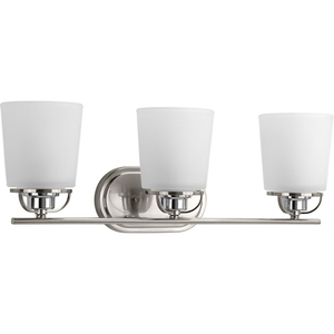 PP300006009 West Village 3 Bulb Bathroom Lighting - Brushed Nickel PP300006009 West Village 3 Bulb Bathroom Lighting - Brushed Nickel