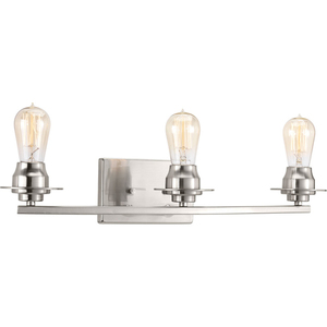 PP300010009 Debut 3 Bulb Bathroom Lighting - Brushed Nickel PP300010009 Debut 3 Bulb Bathroom Lighting - Brushed Nickel
