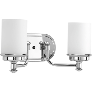 PP300013015 Glide 2 Bulb Bathroom Lighting - Polished Chrome PP300013015 Glide 2 Bulb Bathroom Lighting - Polished Chrome