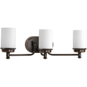 PP300014139 Glide 3 Bulb Bathroom Lighting - Rubbed Bronze PP300014139 Glide 3 Bulb Bathroom Lighting - Rubbed Bronze