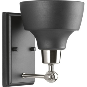 PP300039009 Bramlett 1 Bulb Wall Sconce - Brushed Nickel / Matte Black PP300039009 Bramlett 1 Bulb Wall Sconce - Brushed Nickel / Matte Black