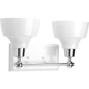 PP300040015 Bramlett 2 Bulb Bathroom Lighting - Polished Chrome PP300040015 Bramlett 2 Bulb Bathroom Lighting - Polished Chrome