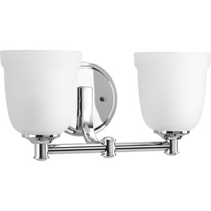 PP300058015 Topsail 2 Bulb Bathroom Lighting - Polished Chrome PP300058015 Topsail 2 Bulb Bathroom Lighting - Polished Chrome