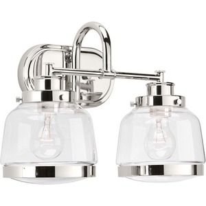 PP300081104 Judson 2 Bulb Bathroom Lighting - Polished Nickel