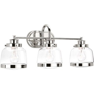 PP300082104 Judson 3 Bulb Bathroom Lighting - Polished Nickel