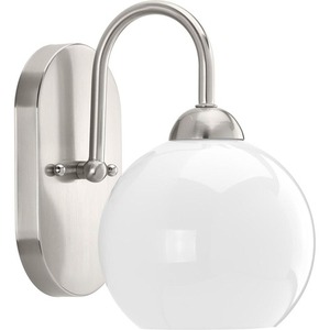 PP300084009 Carisa 1 Bulb Wall Sconce - Brushed Nickel PP300084009 Carisa 1 Bulb Wall Sconce - Brushed Nickel