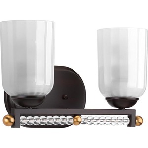 PP300101020 Carlyn 2 Bulb Bathroom Lighting - Antique Bronze PP300101020 Carlyn 2 Bulb Bathroom Lighting - Antique Bronze