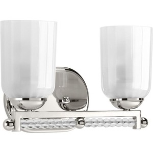 PP300101104 Carlyn 2 Bulb Bathroom Lighting - Polished Nickel PP300101104 Carlyn 2 Bulb Bathroom Lighting - Polished Nickel