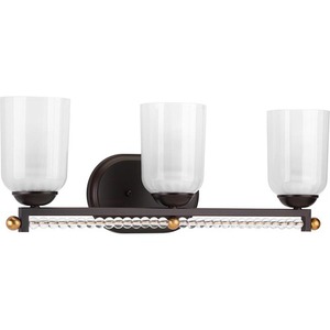 PP300102020 Carlyn 3 Bulb Bathroom Lighting - Antique Bronze PP300102020 Carlyn 3 Bulb Bathroom Lighting - Antique Bronze