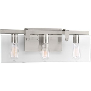 PP300107009 Glayse 3 Bulb Bathroom Lighting - Brushed Nickel PP300107009 Glayse 3 Bulb Bathroom Lighting - Brushed Nickel