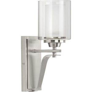 PP300120009 Kene 1 Bulb Wall Sconce - Brushed Nickel PP300120009 Kene 1 Bulb Wall Sconce - Brushed Nickel