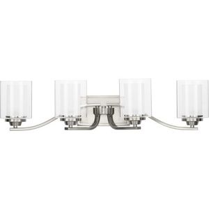 PP300123009 Kene 4 or More Bulb Bathroom Lighting - Brushed Nickel PP300123009 Kene 4 or More Bulb Bathroom Lighting - Brushed Nickel