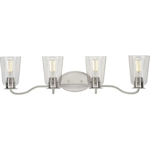 PP300264009 Durrell 4 or More Bulb Bathroom Lighting - Brushed Nickel