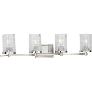 PP300271009 Fawcett 4 or More Bulb Bathroom Lighting - Brushed Nickel PP300271009 Fawcett 4 or More Bulb Bathroom Lighting - Brushed Nickel