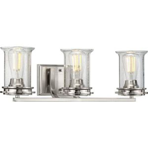 PP300274009 Winslett 3 Bulb Bathroom Lighting - Brushed Nickel