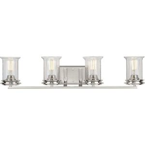 PP300275009 Winslett 4 or More Bulb Bathroom Lighting - Brushed Nickel