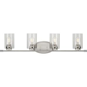 PP300279009 Riley 4 or More Bulb Bathroom Lighting - Brushed Nickel