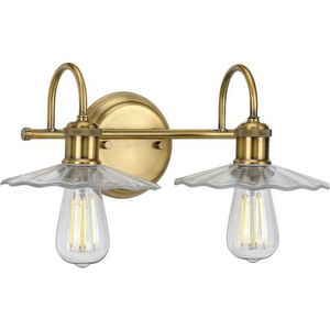 PP300287163 Fayette 2 Bulb Bathroom Lighting - Vintage Brass